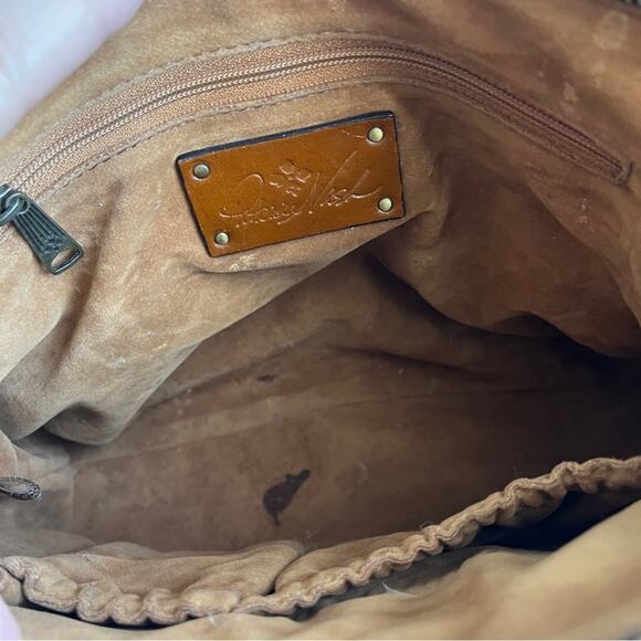 Patricia Nash Avellino Elegant Tan Leather Crossbody Bag - Picture 12 of 13